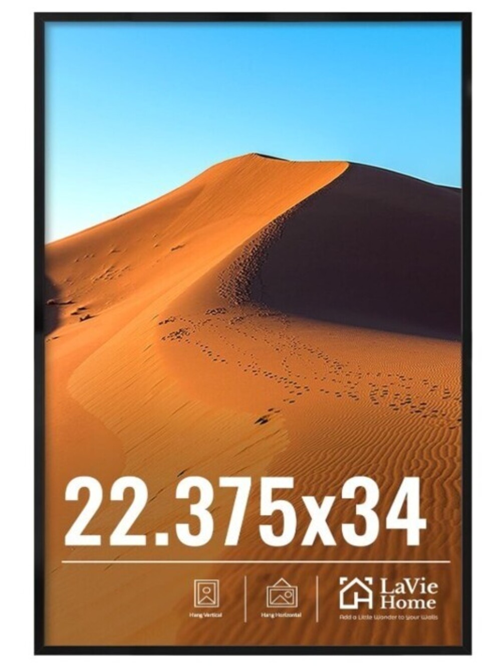 WALL FRAME: 22.375X34-BLACK
